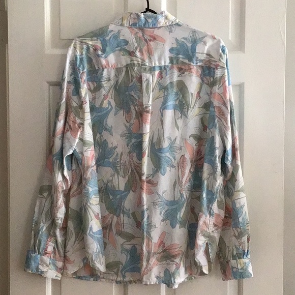 Marks & Spencer Linen/Cotton Print Shirt - Picture 2 of 7